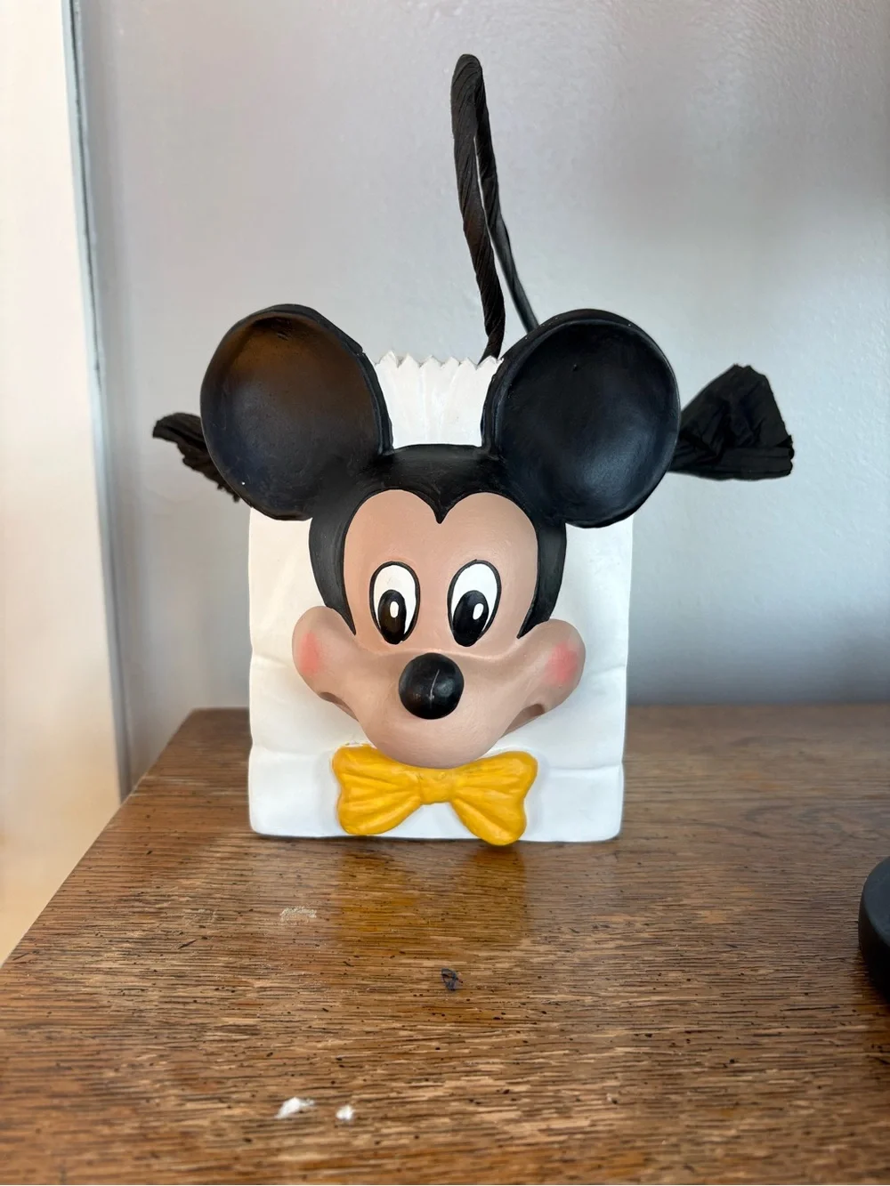 Ceramic Gift Bag Floral Container with 3D Mickey Mouse Like Cartoon